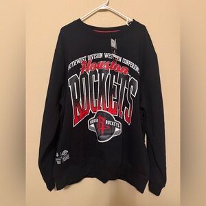 Houston Rockets Sweatshirt 2XL NBA Crewneck Black Western Conference NWT